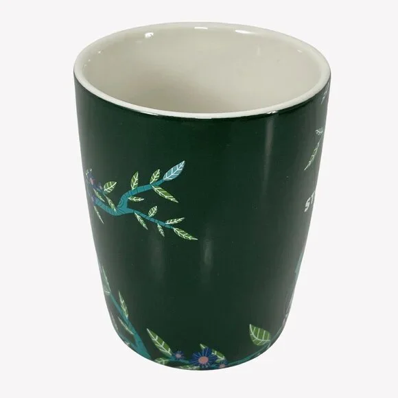 Starbucks Tropical Jungle Birds Coffee Mug Cup Green Blue Pink 10 OZ 2020 - Picture 4 of 7